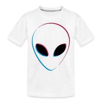 Effet 3D extraterrestre - T-shirt bio Premium Enfant - blanc - Devant