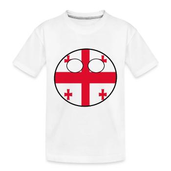 Countryball pays Patrie Géorgie - T-shirt bio Premium Enfant - blanc - Devant