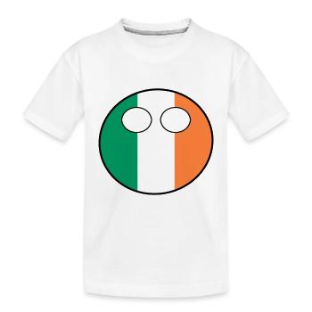 Countryball pays Patrie Irlande - T-shirt bio Premium Enfant - blanc - Devant