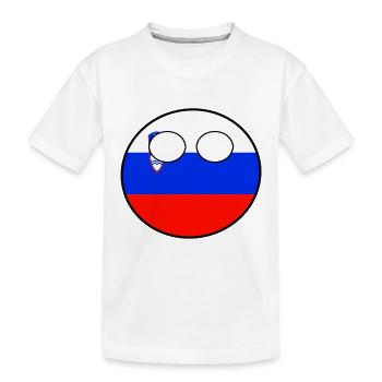Countryball pays Patrie Slovénie - T-shirt bio Premium Enfant - blanc - Devant