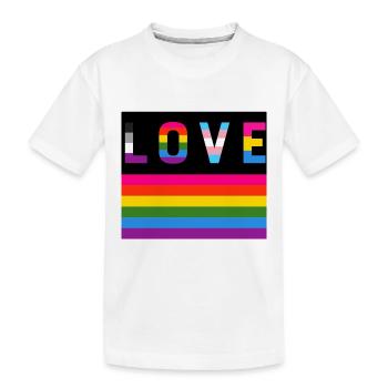 Aimer les LGBT - T-shirt bio Premium Enfant - blanc - Devant