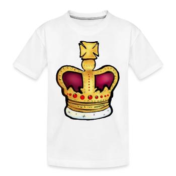 Krone - Kinder Premium Bio T-Shirt - Weiß - Vorne