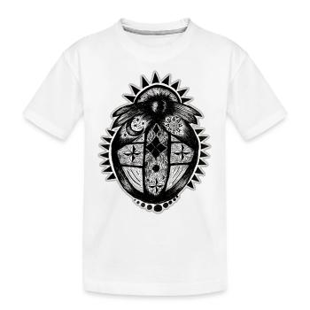 Motanka noir. Poupée nationale ukrainienne - T-shirt bio Premium Enfant - blanc - Devant