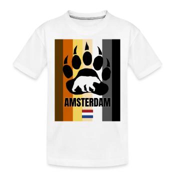Gay Bear Amsterdam - Kids' Premium Organic T-Shirt - white - Front