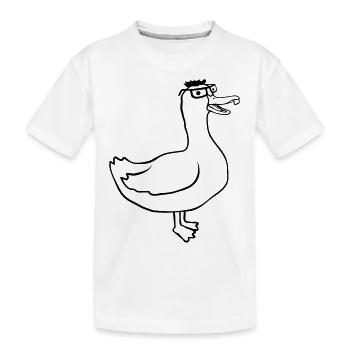 Nerd Goose Horn Lunettes drôles - T-shirt bio Premium Enfant - blanc - Devant