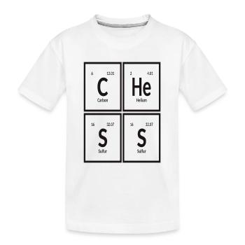 | d’échecs Tableau périodique des éléments - T-shirt bio Premium Enfant - blanc - Devant