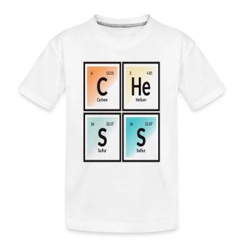 | d’échecs Tableau périodique des éléments - T-shirt bio Premium Enfant - blanc - Devant
