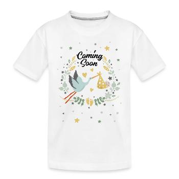 Bébé à venir bientôt - T-shirt bio Premium Enfant - blanc - Devant
