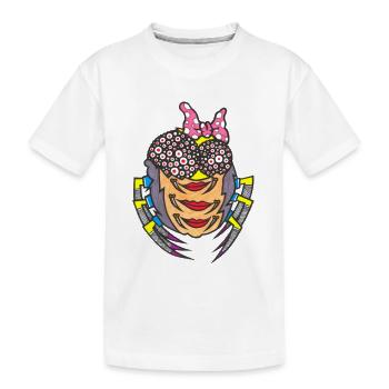 Spinnen Frau - Kinder Premium Bio T-Shirt - Weiß - Vorne