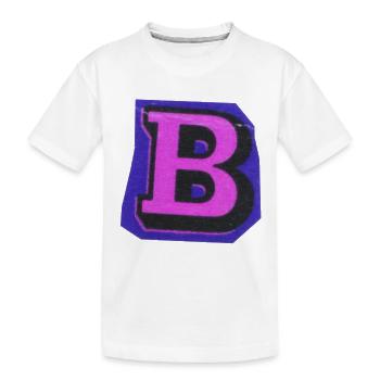 Typografie Buchstabe B - Kinder Premium Bio T-Shirt - Weiß - Vorne