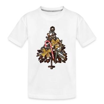 Vis de roue Arbre de Noël Joyeux Noël - T-shirt bio Premium Enfant - blanc - Devant