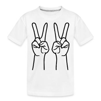 Paix Mains de la paix - T-shirt bio Premium Enfant - blanc - Devant