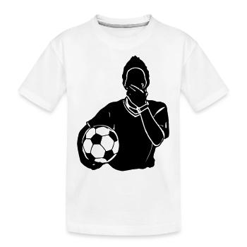 Menschenrechte Fussball Turnier Demonstration Mund - Kinder Premium Bio T-Shirt - Weiß - Vorne