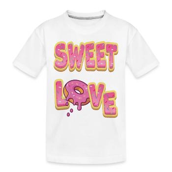 Sweet Love Donut Fastnachtsküchle Kräppel - Kinder Premium Bio T-Shirt - Weiß - Vorne
