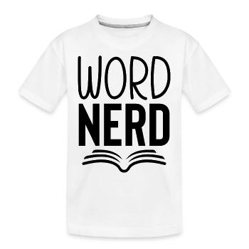 Word Nerd - Kids' Premium Organic T-Shirt - white - Front