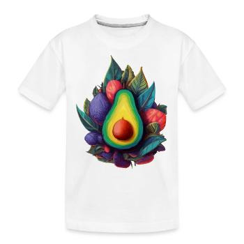 Avocado - Kinder Premium Bio T-Shirt - Weiß - Vorne