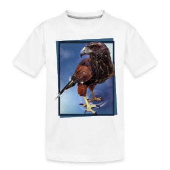L’aigle rouge et noir - T-shirt bio Premium Enfant - blanc - Devant