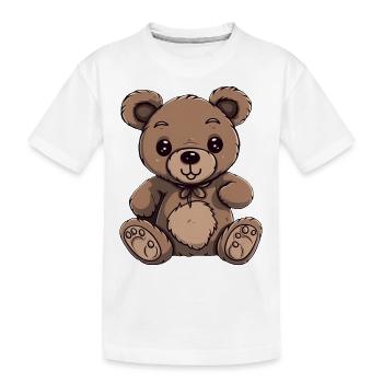 Teddy Blooms - Kids' Premium Organic T-Shirt - white - Front
