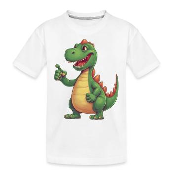 A Dino You Can Trust A Thumbs Up for You - Kids' Premium Organic T-Shirt - white - Front