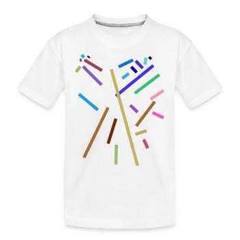 Modèle de traits minimaux - T-shirt bio Premium Enfant - blanc - Devant