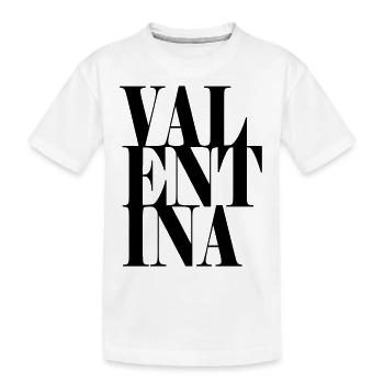 Valentina Nom Prénom Police moderne Word Art - T-shirt bio Premium Enfant - blanc - Devant