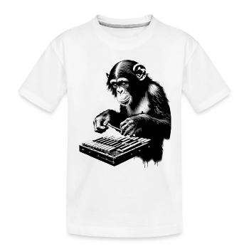 Orchestre de singes Xylophone Street Art Banksy Style - T-shirt bio Premium Enfant - blanc - Devant