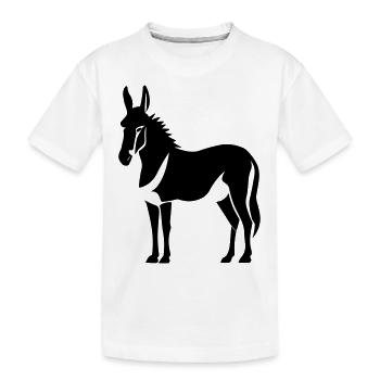 Esel - Kinder Premium Bio T-Shirt - Weiß - Vorne