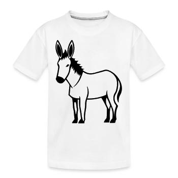 âne - T-shirt bio Premium Enfant - blanc - Devant