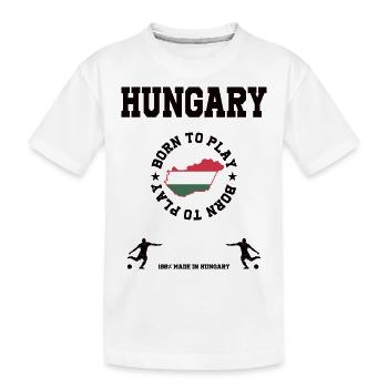 Ungarn - Kinder Premium Bio T-Shirt - Weiß - Vorne