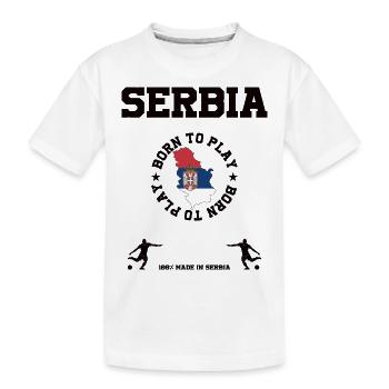 Serbien - Kinder Premium Bio T-Shirt - Weiß - Vorne