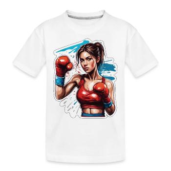 Boxer / Sport / Kampf / Arena / Boxring / Fäuste - Kinder Premium Bio T-Shirt - Weiß - Vorne