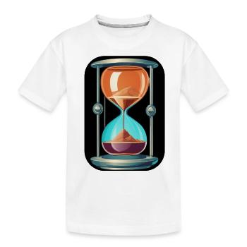 Sanduhr Sand Uhr sablier abstrakt Stundenglas - T-shirt bio Premium Enfant - blanc - Devant