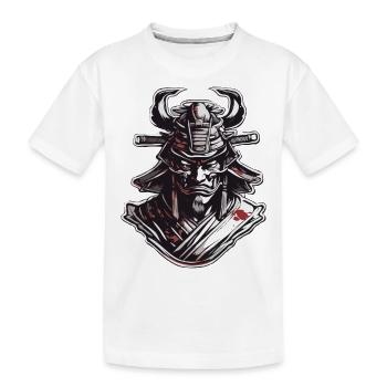 Samurai / Japanisch / Harakiri / Katana / Mann - Kinder Premium Bio T-Shirt - Weiß - Vorne