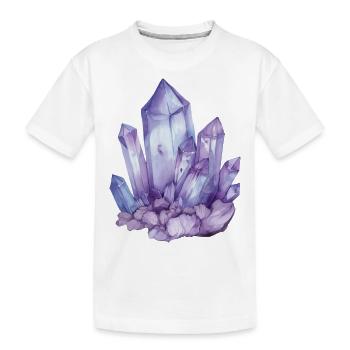 Lila Kristall Gruppe - Kinder Premium Bio T-Shirt - Weiß - Vorne