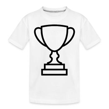 trophy - Kids' Premium Organic T-Shirt - white - Front