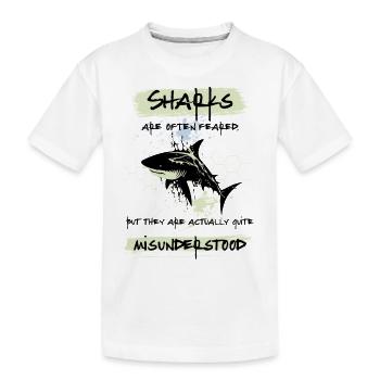 Hai design avec un fait - T-shirt bio Premium Enfant - blanc - Devant