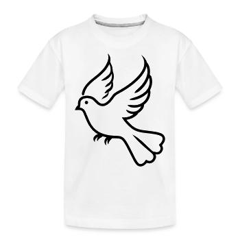 Taube - Kinder Premium Bio T-Shirt - Weiß - Vorne
