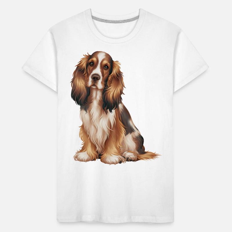 Cocker américain Chien Spaniel T-shirt bio Premium Enfant