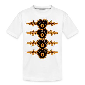 Battements de cœur de billard - T-shirt bio Premium Enfant - blanc - Devant