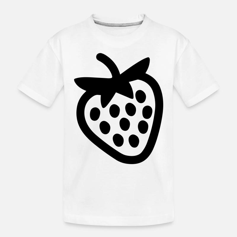 Erdbeere - Kinder Premium Bio T-Shirt - Weiß