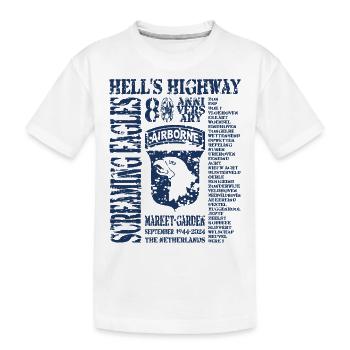 AVM 101st Airborne 80th Market Garden 2024 US Blau - Kinder Premium Bio T-Shirt - Weiß - Vorne