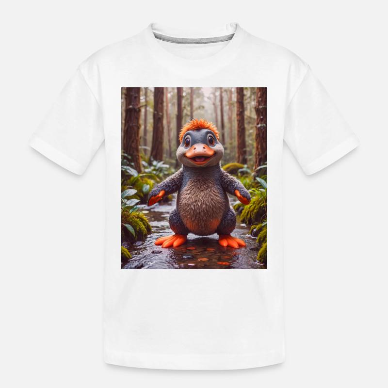 super süßes australisches Tier Down Under - Schnabeltier - Kinder Premium Bio T-Shirt - Weiß