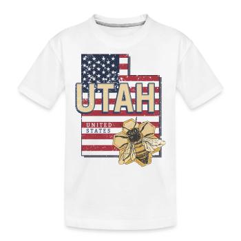 Utah États-Unis Carte États-Unis Vintage - T-shirt bio Premium Enfant - blanc - Devant