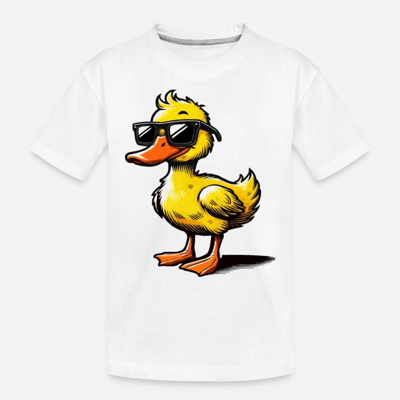 ente comic - Kinder Premium Bio T-Shirt - Weiß