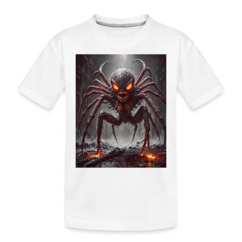 Monstre mutant mi-hommes mi-insecte sombre horreur - T-shirt bio Premium Enfant - blanc - Devant