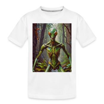 Monstre mutant mi-hommes mi-insecte sombre horreur - T-shirt bio Premium Enfant - blanc - Devant