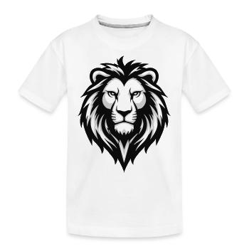Chechen Leon - Kids' Premium Organic T-Shirt - white - Front