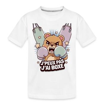 J' peux pas j'ai boxe - T-shirt bio Premium Enfant - blanc - Devant