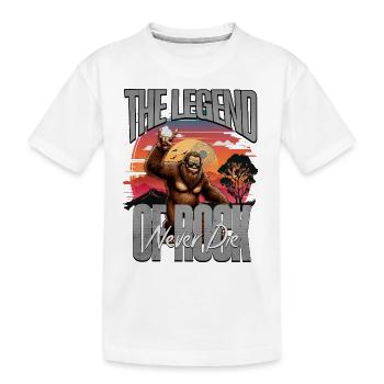 Bigfoot - Legend Of Rock Never Die - Kinder Premium Bio T-Shirt - Weiß - Vorne