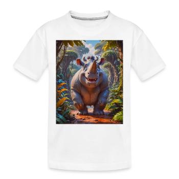 animaux africains super mignons – Meerkat - T-shirt bio Premium Enfant - blanc - Devant